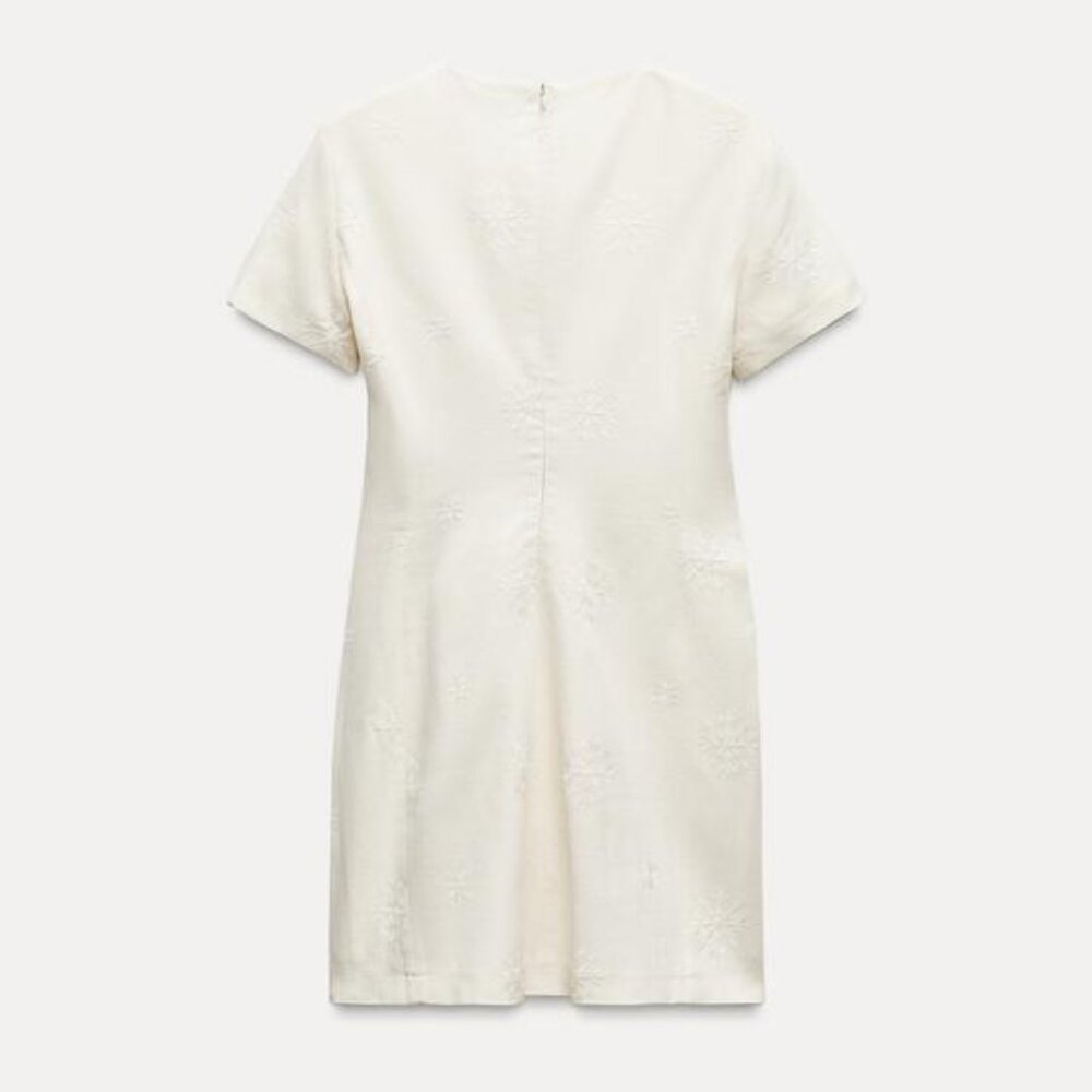 Zara EMBROIDERED MINI DRESS ZW COLLECTION M - Picture 8 of 10